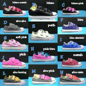 Sepatu Anak Murah Converse Kids Velcro Size 24 35 Tokopedia