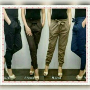 Celana Jogger Joger Pants Bahan Stretch Loreng Army Cewek Wanita Murah Tokopedia