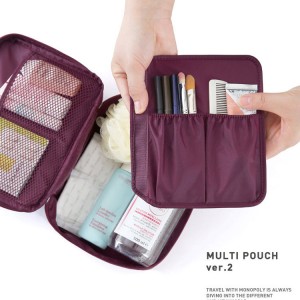 Diskon Korean Travel Pouch Tas Kosmetik Model Serut Tokopedia