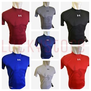 Baselayer Lengan Pendek Underarmour Fitness Futsal Kaos Tokopedia