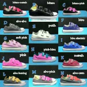 Sepatu Anak Murah Converse Kids Velcro Size 24 35 Tokopedia
