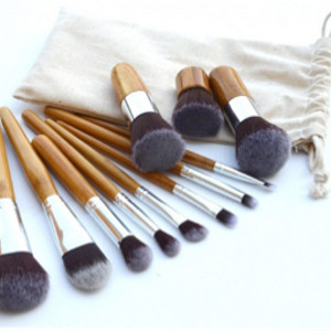 Bamboo Makeup Brush 11pcs Set Cosmetic Brush 11pcs Kuas Kosmetik Tokopedia