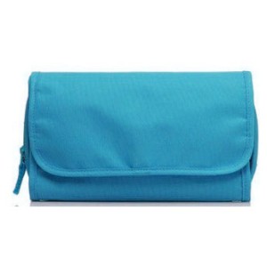Tas Travel Perlengkapan Mandi Dan Kosmetik Lipat Biru Muda Tokopedia
