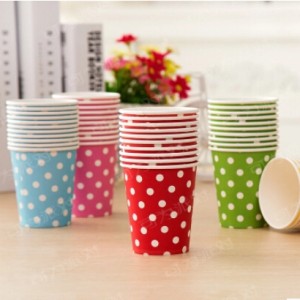 Jual Paper Cup atau Gelas kertas Pesta Polkadot
