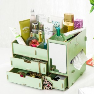 Promo Rak Kosmetik Kayu Cermin Tempat Tissue Tempat Perhiasan Aksesoris Tokopedia