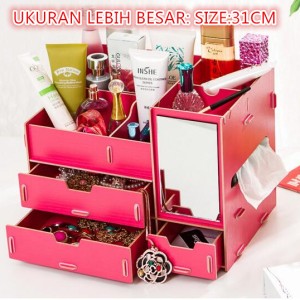 Promo Rak Kosmetik Kayu Cermin Tempat Tissue Tempat Perhiasan Aksesoris Tokopedia
