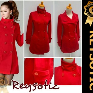 Mantel Coat Baju Hangat Reysotic Red Tokopedia