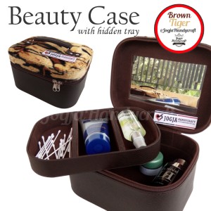 Cantik Tas Tempat Kosmetik Tray Dalam Motif Brwon Zebra Tokopedia
