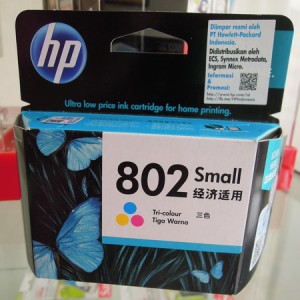 Tinta Cartridge Hp 802 Color Original Tokopedia