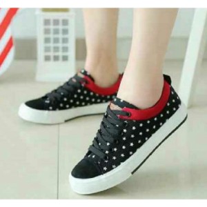 Sepatu Wanita Kets Polkadot Tokopedia