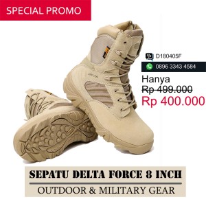 Sepatu Delta Tactical Outdoor 8 Inc Hitam Sepatu Gunung Hiking Army Tokopedia