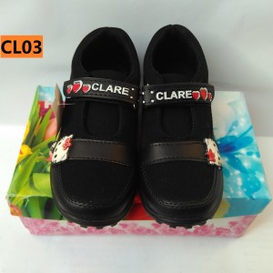Sepatu Sekolah Anak Perempuan Clare Sepatu Anak Sekolah Pantofel Hitam Tokopedia