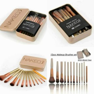 Naked 3 Makeup Brush Set 12 In 1 Kuas Kosmetik Tokopedia