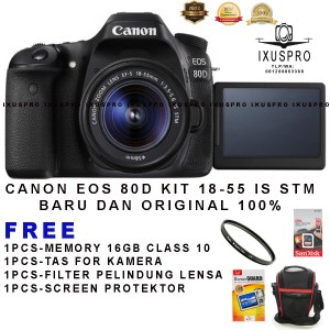 Canon Eos 80d Kit 18 55mm Tokopedia