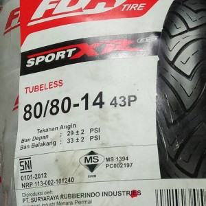 Promo Harga Grosiran Ban Tubeless 80 80 14 Fdr Sportxr Tokopedia