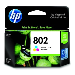 Tinta Cartridge Hp 802 Color Original Tokopedia