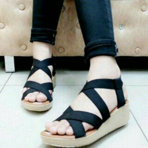 Sandal Sepatu Wedges Wanita Tokopedia