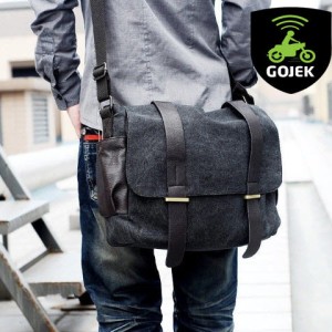 Tas Laptop Selempang Kanvas Import Tokopedia