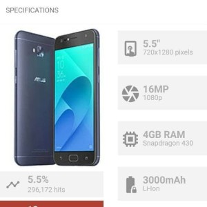 Asus Zenfone 4 Selfie 4gb 64gb Zd553kl Garansi Resmi Tokopedia
