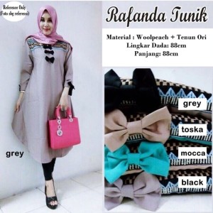 Baju Muslim Blus Muslim Rafanda Tunik Tokopedia
