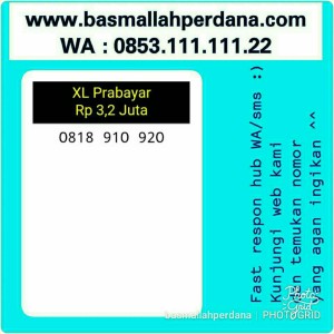Jual Nomor Cantik XL 10 angka digit 0818 910 920 super langka T10 1430