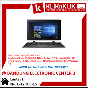 Acer Switch One Sw1 011 10c4 Gray Windows 10 Tokopedia