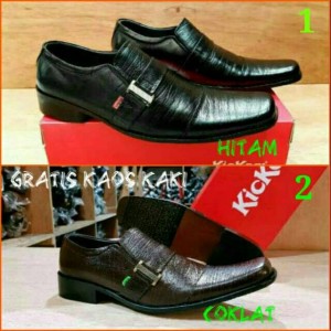 Sepatu Kerja Kantor Pria Kickers Pantofel Kulit Tokopedia