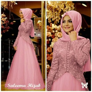 Gamis Baju Wanita Muslim Salema Syari Tokopedia