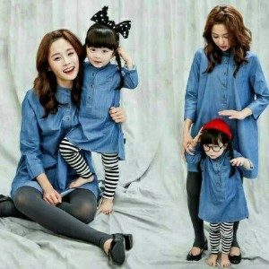 Baju Kemeja Dress Couple Denim Vans Tokopedia