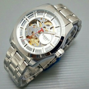 Jam Tangan Automatic Tissot 1853 Skeleton Leather Black Hargajam Harga Jam Matic Otomatis Tokopedia