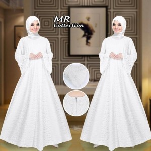Baju Muslim Gamis Syari Putih Abaya Hitam Tokopedia