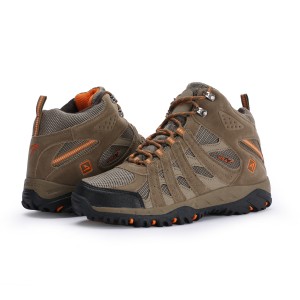 Sepatu Gunung Semi Boot Snta 432 Warna Green Orange Sepatu Hiking Pria Model Pendek Tokopedia