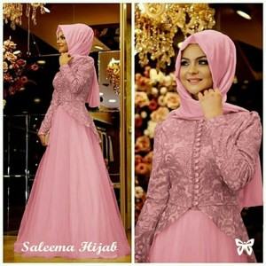 Gamis Baju Wanita Muslim Salema Syari Tokopedia