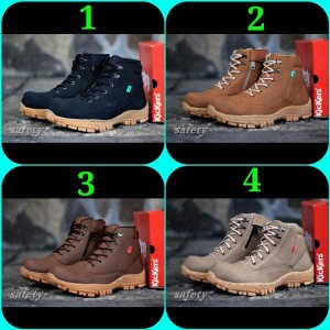 Kickers Boots Safety Ujung Besi Kulit Tracking Kerja Lapangan Tokopedia