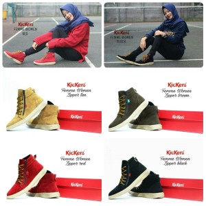 Sepatu Boots Wanita Kickers Femme Tokopedia