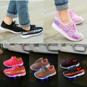 Sepatu Anak Lampu Led Sz 21 25 Sepatu Sekolah Anak Cewek Cowok Sepatu Anak Perempuan Fila Nyala Tokopedia