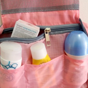 Tas Mandi Serbaguna Tas Travel Kosmetik Skincare Gantung Organizer Navy Tokopedia