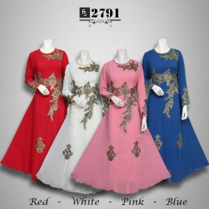 Baju Muslim Gamis Dress Abaya Crepe Polos Renda Turismo Ori Tokopedia