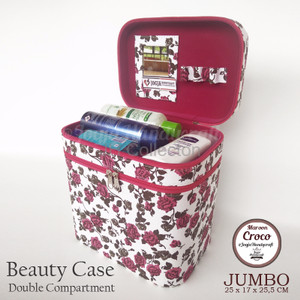 Exclusive Jumbo Size Tas Tempat Kosmetik Croco Cream Doff Beautycase Tokopedia
