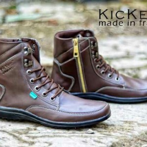 Sepatu Boots Pria Trendy Kickers Brodo Balck Grey Brown Tokopedia