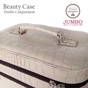 Exclusive Jumbo Size Tas Tempat Kosmetik Croco Cream Doff Beautycase Tokopedia
