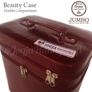 Exclusive Jumbo Size Tas Tempat Kosmetik Croco Cream Doff Beautycase Tokopedia