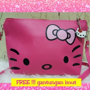 Promo Hk Tas Kosmetik Hello Kitty Pouch Dompet Bordir Tokopedia