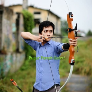 60 Wooden Recurve Bow Rucika Fiber Busur Panah Archery Tokopedia