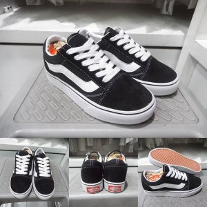 Vans Anak Old Skool Black White Tokopedia