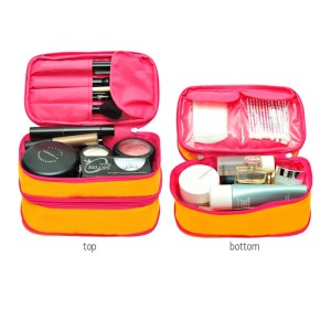 Expandable Cosmetics Pouch Ecp Magenta T Green Dompet Kosmetik Terlaris Tokopedia