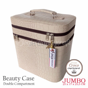 Exclusive Jumbo Size Tas Tempat Kosmetik Croco Cream Doff Beautycase Tokopedia