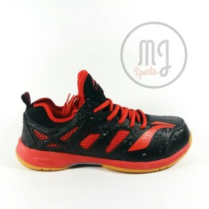 Sepatu Badminton Bulutangkis Hitam Merah Tokopedia