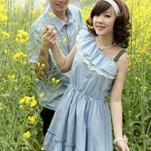 Baju Kemeja Dress Couple Denim Vans Tokopedia