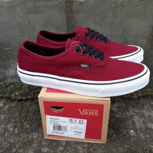 Sepatu Vans Authentic Maroon Tokopedia